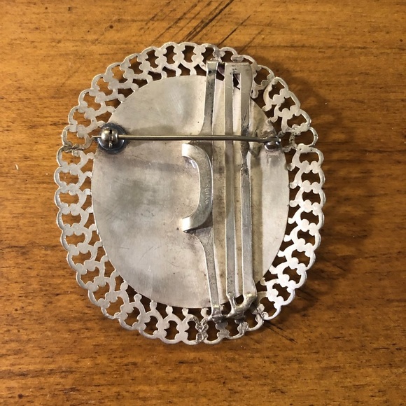 Antique monogram belt buckle/pin - Picture 3 of 8